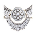 Ritz Rhapsody White Stone Art Deco Necklace